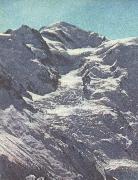 william r clark paccard balmat och de flesta andra andra alpinister tog sig upp till mont blancs topp pa nordsidan oil painting